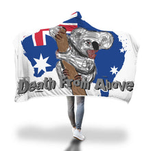 Load image into Gallery viewer, Drop Bear Hooded Blanket Australia Flag - Explosive Designs LLC