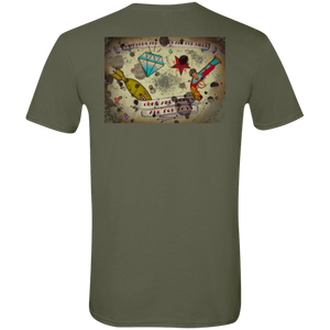 Stars and Diamonds G640 Gildan Softstyle T-Shirt - Explosive Designs LLC