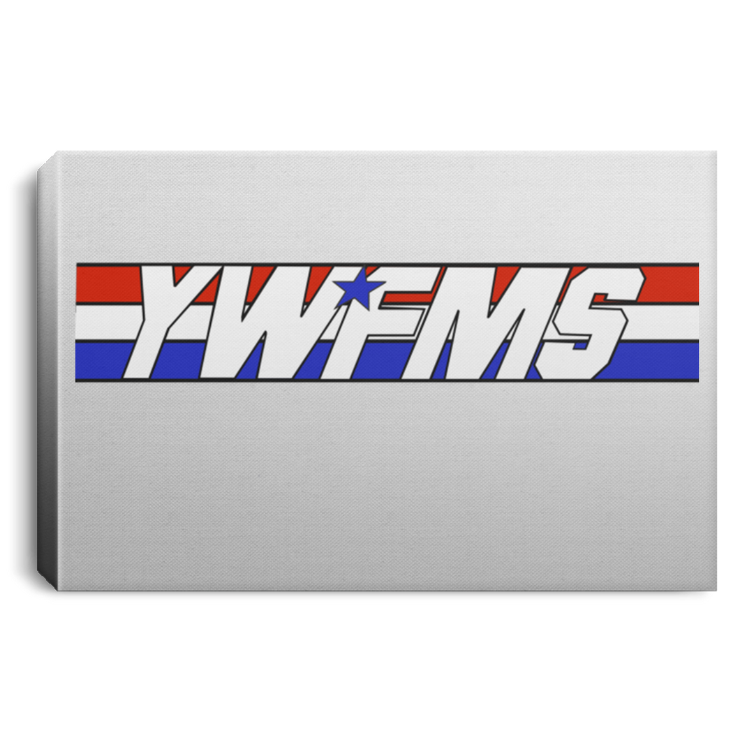 YWFMS Patriotic Landscape Canvas .75in Frame - Explosive Designs LLC