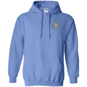 Grey Hawaii Letters G185 Gildan Pullover Hoodie 8 oz. - Explosive Designs LLC