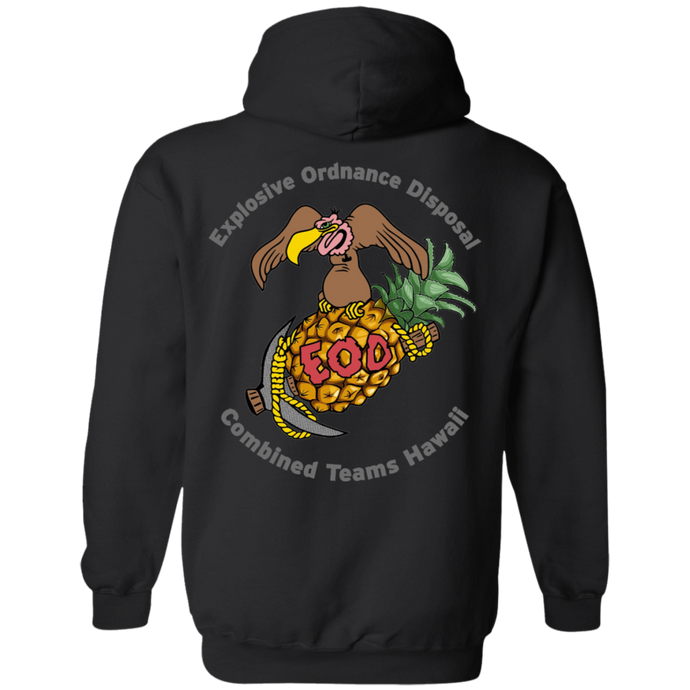 Grey Hawaii Letters G185 Gildan Pullover Hoodie 8 oz. - Explosive Designs LLC