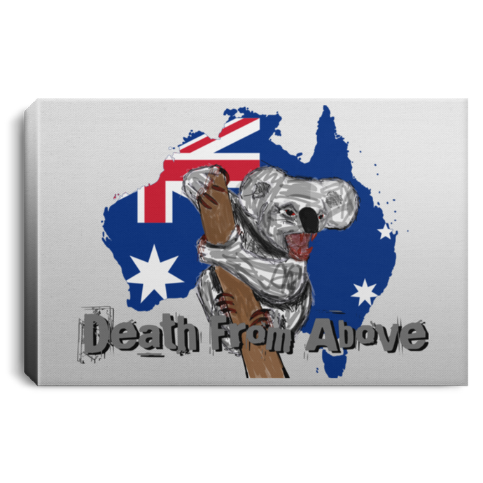 Drop Bear Landscape Canvas .75in Frame - Explosive Designs LLC