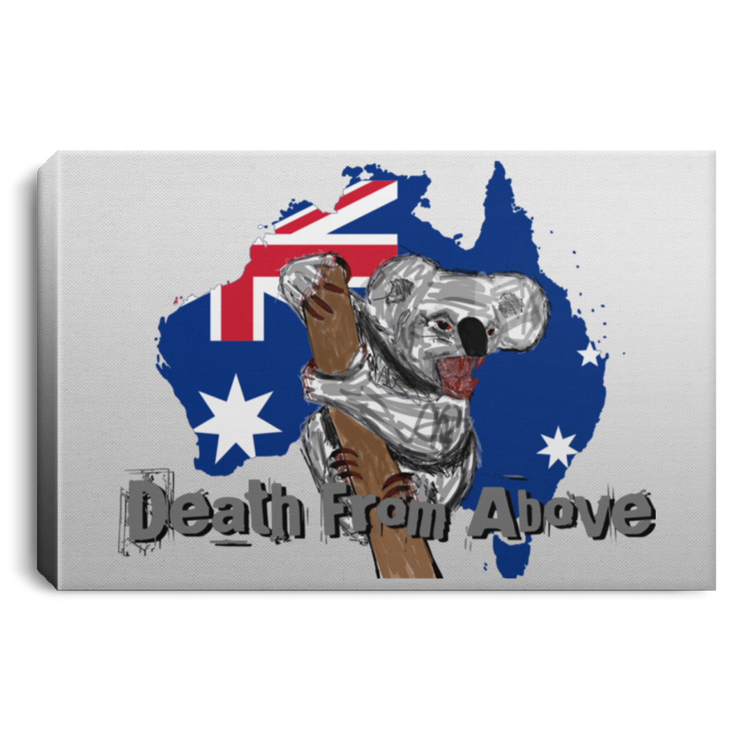 Drop Bear Landscape Canvas .75in Frame - Explosive Designs LLC