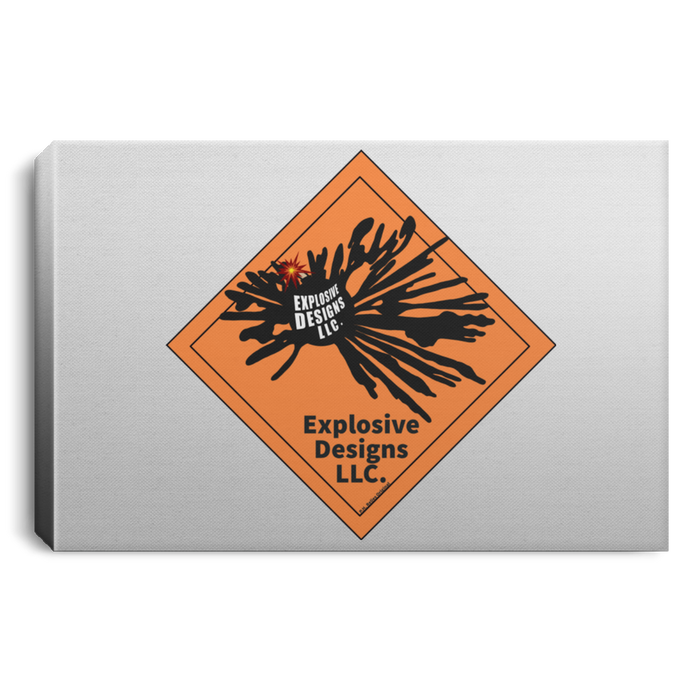 Explosive Designs LLC Logo Landscape Canvas .75in Frame - Explosive Designs LLC