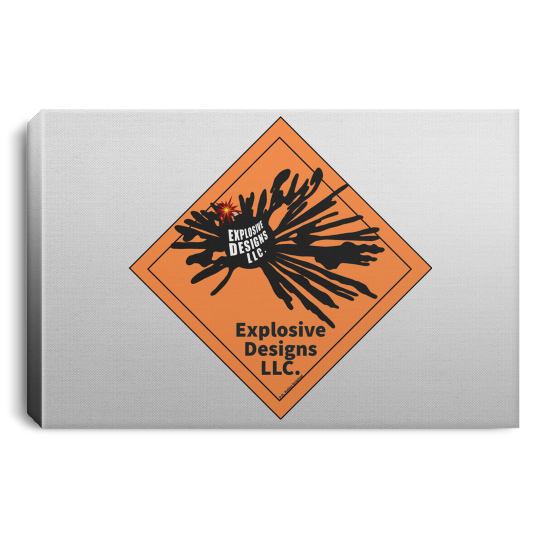 Explosive Designs LLC Logo Landscape Canvas .75in Frame - Explosive Designs LLC