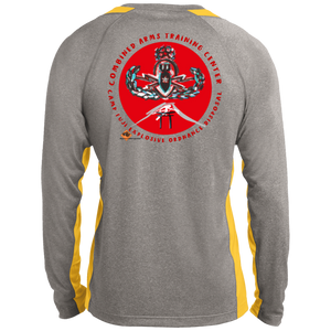 ST361LS Sport-Tek LS Heather Colorblock Poly T-Shirt - Explosive Designs LLC