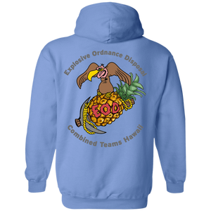 Grey Hawaii Letters G185 Gildan Pullover Hoodie 8 oz. - Explosive Designs LLC