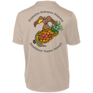 Grey Hawaii Letters 790 Augusta Men's Wicking T-Shirt - Explosive Designs LLC