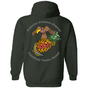 Grey Hawaii Letters G185 Gildan Pullover Hoodie 8 oz. - Explosive Designs LLC