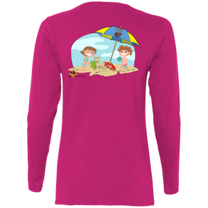 G540L Gildan Ladies' Cotton LS T-Shirt - Explosive Designs LLC