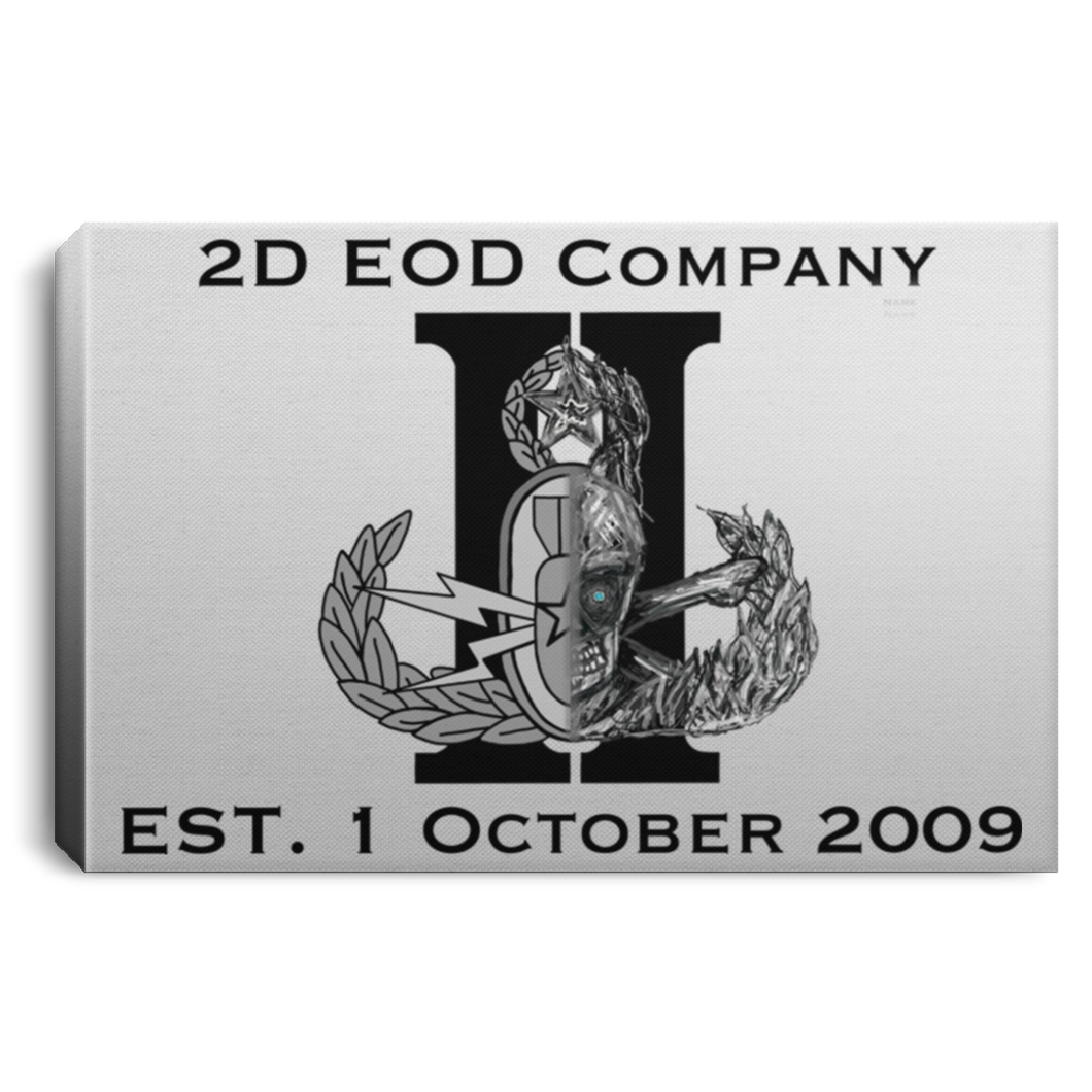 EOD Company Throwback Logo Landscape Canvas .75in Frame - Explosive Designs LLC