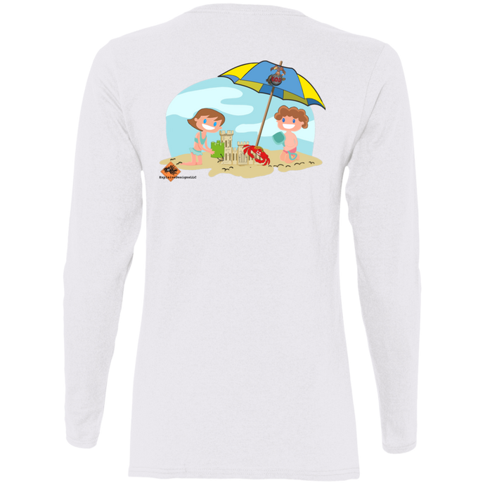 G540L Gildan Ladies' Cotton LS T-Shirt - Explosive Designs LLC