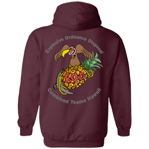 Grey Hawaii Letters G185 Gildan Pullover Hoodie 8 oz. - Explosive Designs LLC